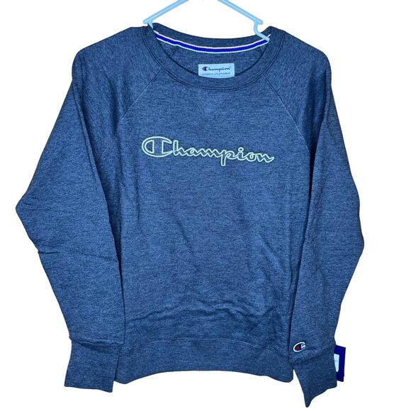 Champion Women's Sweatshirt Logo Heather Gray New XS - Picture 1 of 5